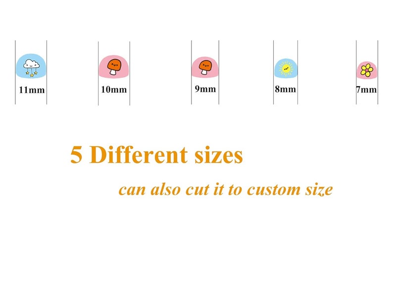 IHUKEIT Little Kids Nail Stickers Full Nail Wraps Self Adhesive Nail Polish Decals for Kids Girls Nail Art Decoration Fun Including Rainbow Flower Cow Fruit Food Star Cloud Bee for Age 3 4 5 6 7 8(Pack of 12) - Image 4